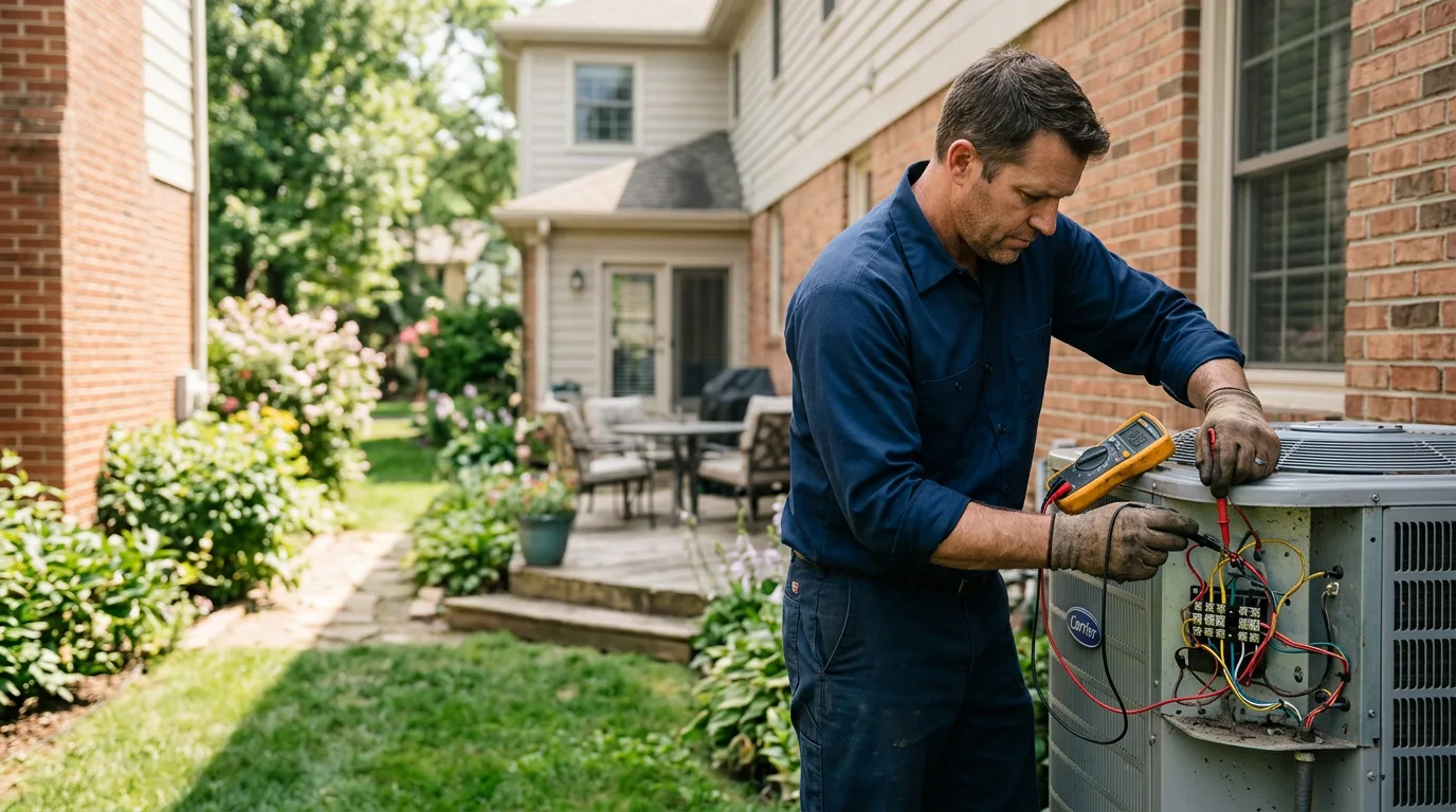 HVAC technician working near West Brooklyn, IL